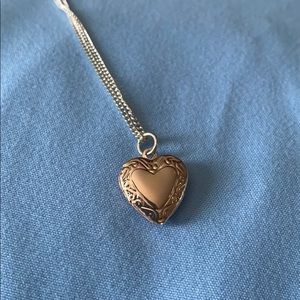 Rose Gold heart locket necklace